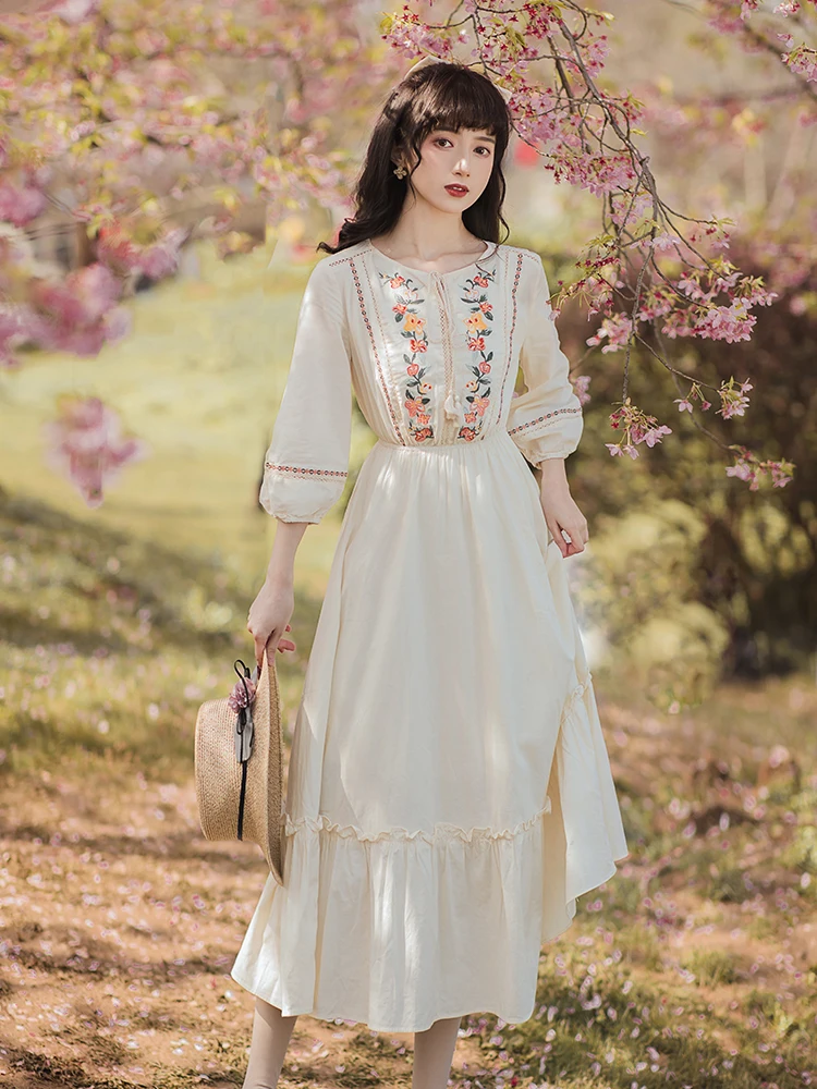 Women-s-French-Retro-Dress-  