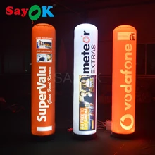 Sayok Индивидуальные надувная колонна трубка светодиодный столбик светодиодный трубки светится в темноте с светодиодный свет для мероприятий, рекламная акция