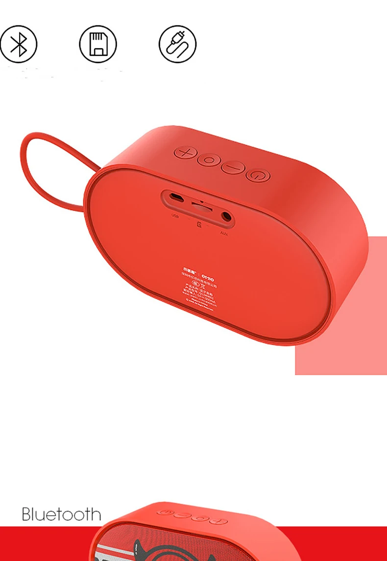 Маленький Дьявол 5,0 карта Bluetooth динамик красная Совместимость сильный мини портативный Bluetooth динамик высокое качество звука