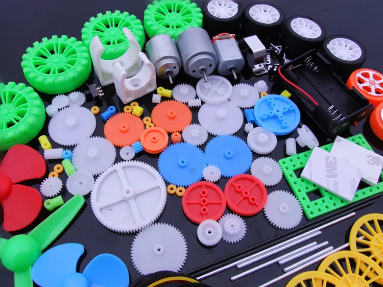 Howe Installed Version Toy Axle Gear Bag 112 PCs Plastic Gear Motor Tire Gear Bag Non-Accessories