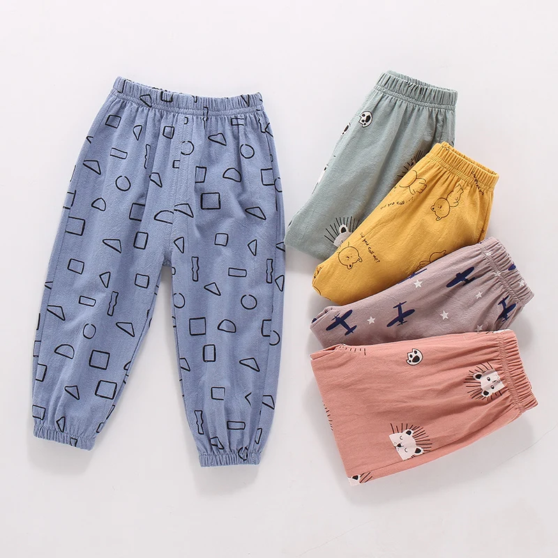 Summer Baby Boys Girls Harem Pants Kids Children Thin Anti Mosquito Pants Boys Girls Clothes Kids Casual Joggers 2 4 6 8Y
