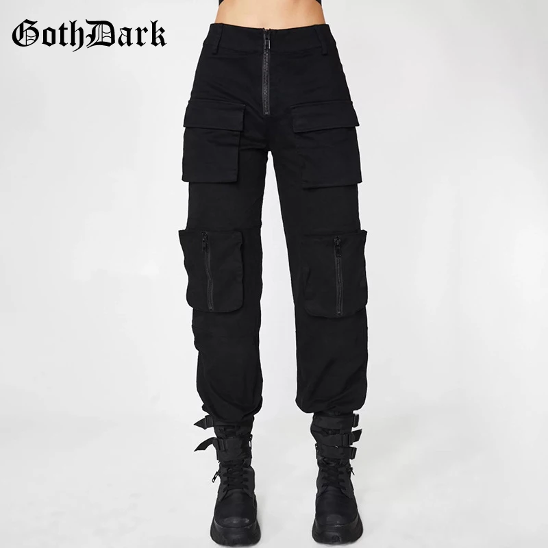 Goth Dark плиссированные гранж готические брюки для женщин Harajuku панк Лоскутные