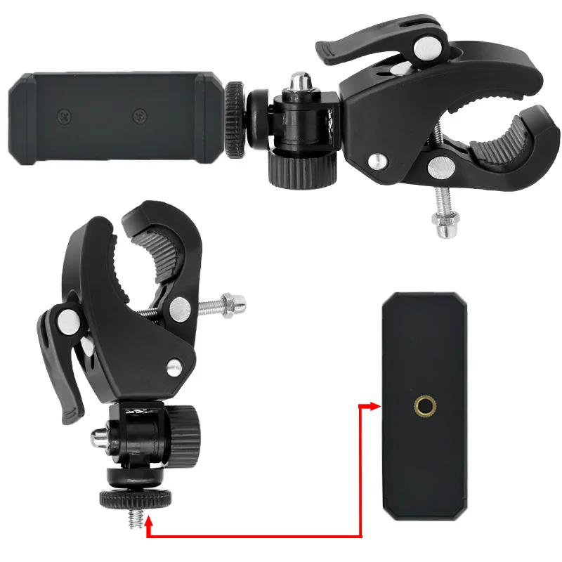 

Mobile Phone Tripod Holder Bicycle Clamp Mobile Phone Parts Rotating Multi-Angle Adjustment Filming Live Accessories Holder