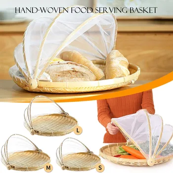 

top selling Hand-woven Food Basket Net Yarn Basket With Gauze Insect-proof Drying Basket Support Wholesale and Dropshipping 101