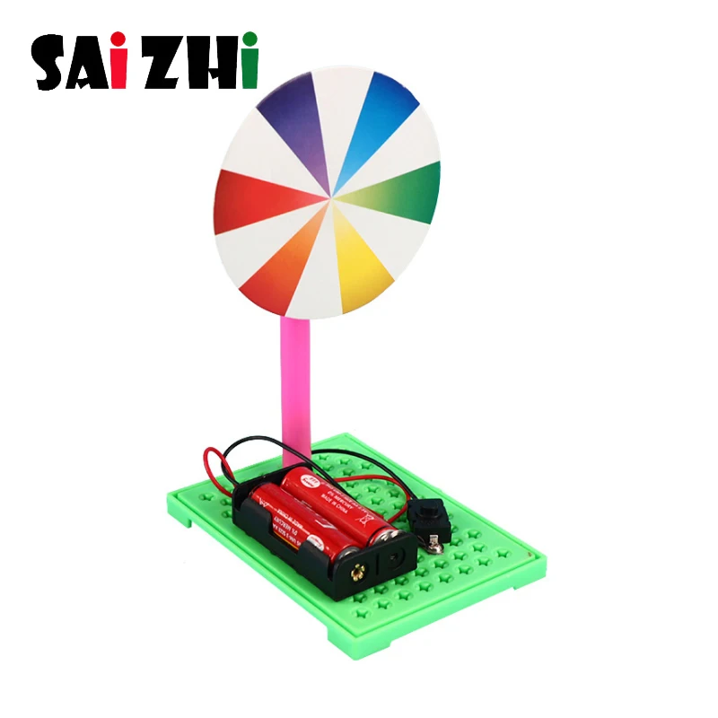 

Saizhi Kid Assembling Electric Toy DIY Electric Handmade TNewton Plate Toy Optical Experiment Educational Experiment Toys