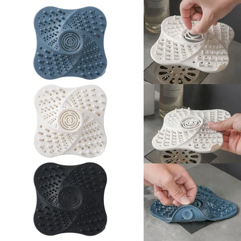 

Home Kitchen Sink Filter TPR Sink Strainer Bathroom Accesories Anti-Clogging Drain Hair Catcher Basket Filter Sieve Random Color