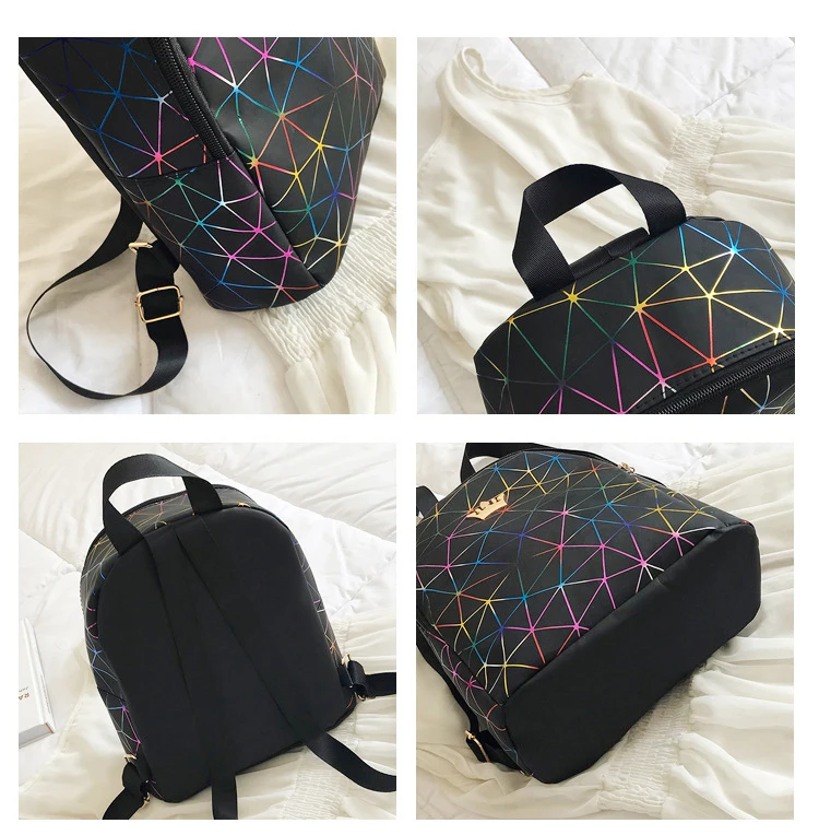 Супер огонь Дикая мода девушка геометрический маленький рюкзак сумка рюкзак