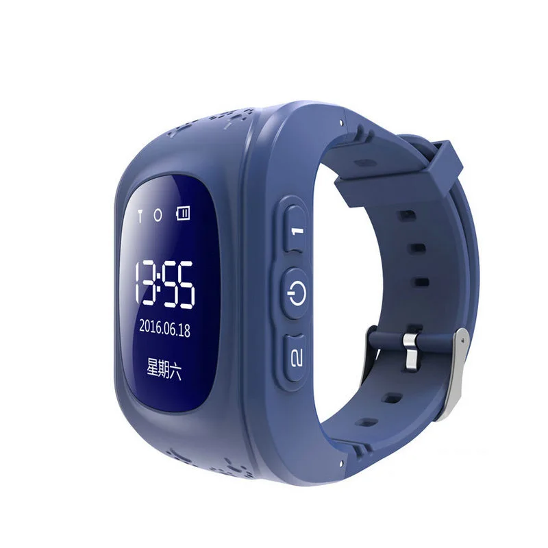 Dark Blue Мода Анти-потеря Q50 OLED ребенок трекер SOS умный мониторинг позиционирования телефон дети gps детские часы для IOS и Android подарок - Цвет: Dark Blue