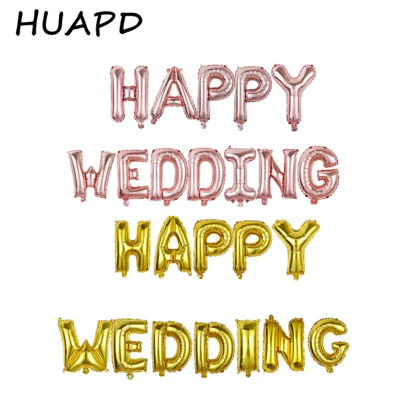 Happy Wedding Обручение воздушный шар из фольги воздушные шары для свадьбы свадебный