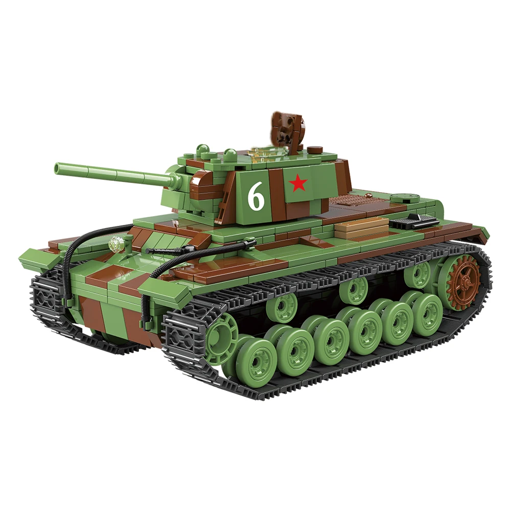 Мировая война 2 WW2 солдат бронированный автомобиль KV-1 тяжелый танк военный спецназ армии строительные блоки кирпичи игрушки для детей подарок