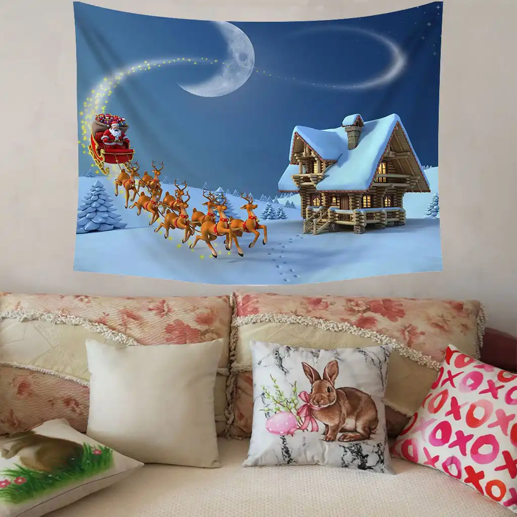 Escena De Nieve Suiza Tapices Colgante De Pared Casa De Campo