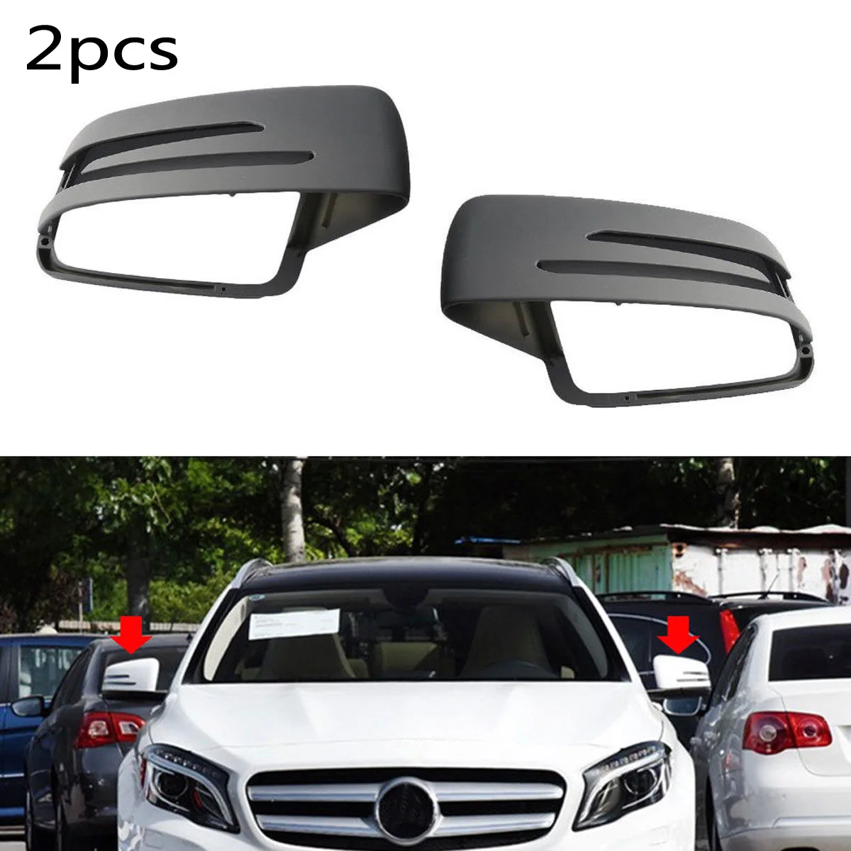 2 шт автомобиля зеркало заднего вида крышки Замена крышки для Mercedes-Benz CLA GLA W212