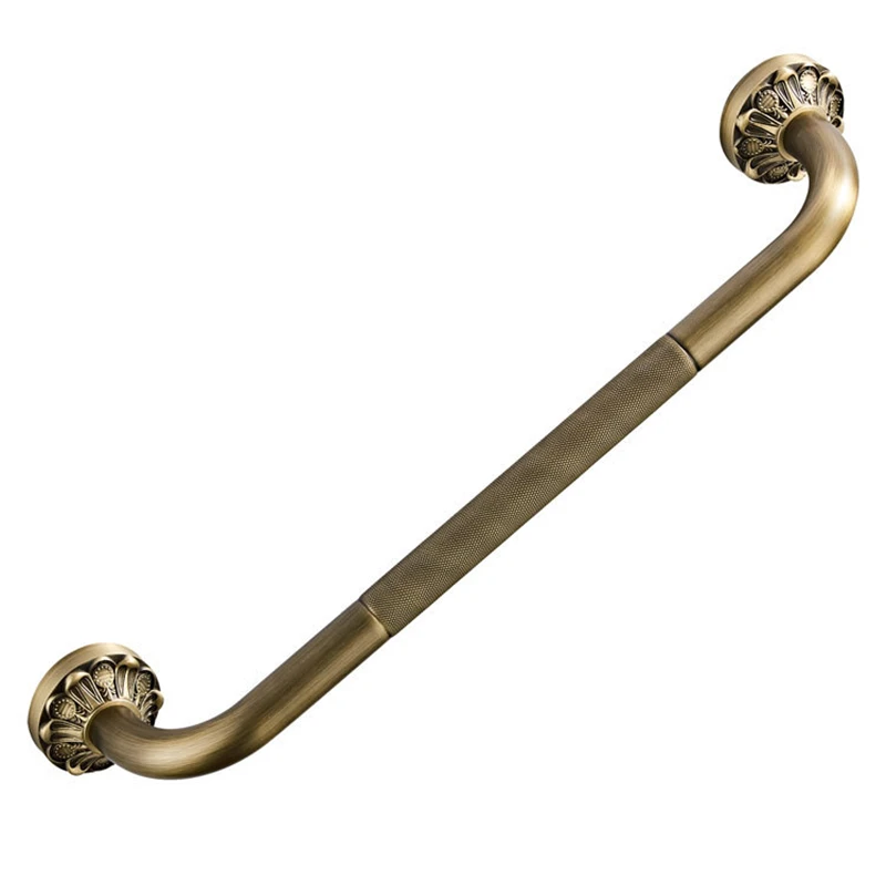 Antique Brass Brushed Bathtub Grab Bars Handrails Old People Bathroom Handle Armrest Bathroom Safety & Accessories