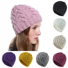 Новые женские вязаные шапки, модные зимние теплые шапки Skully Beanie, 8 цветов, Прямая поставка