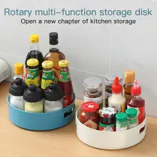 360 Rotation Cabinet Organizer Storage Multifunctional Spice Drink Cosmetic Storage Rack Turntable For Kitchen Bathroom Room