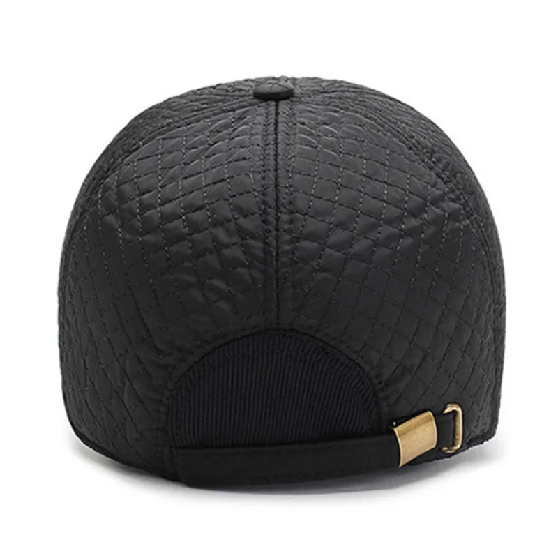 Snapback Кепка SILOQIN зимние толстые теплые наушники шапки мужские классические модные бейсболки s с ушами регулируемый размер Bone DAD шляпа