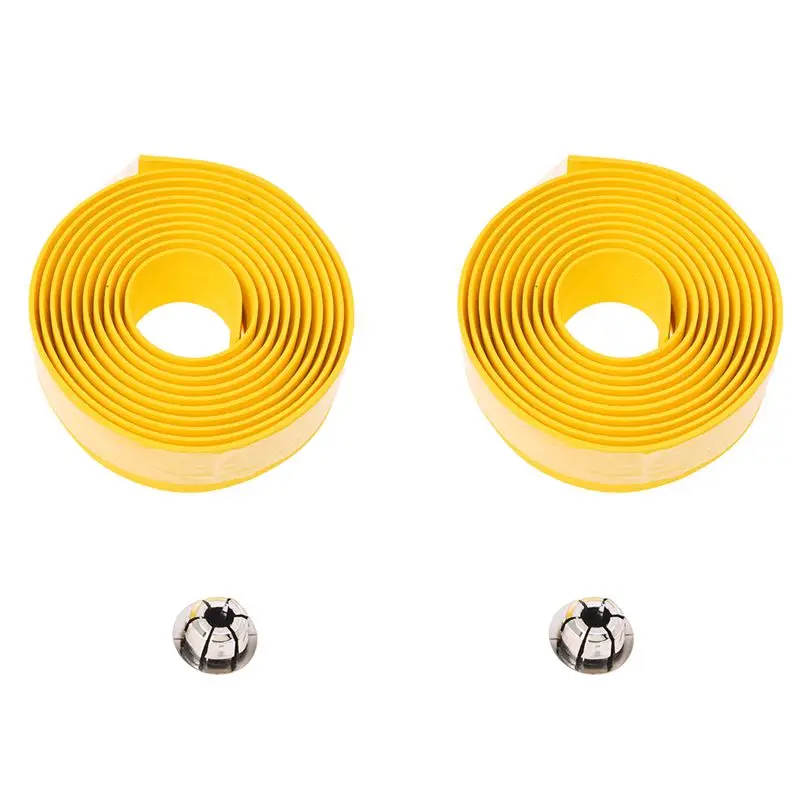 Road Bike Bicycle Cork Handlebar Bar Grip Wrap Tape + 2 Bar Plugs YellowBicycle Grips AliExpress