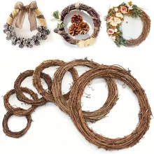 1 шт. 12-20 см рождественские венки DIY ручной работы ГИРЛЯНДА материал ротанга венок для рождественской вечеринки двери стены окна гирлянда для развешивания
