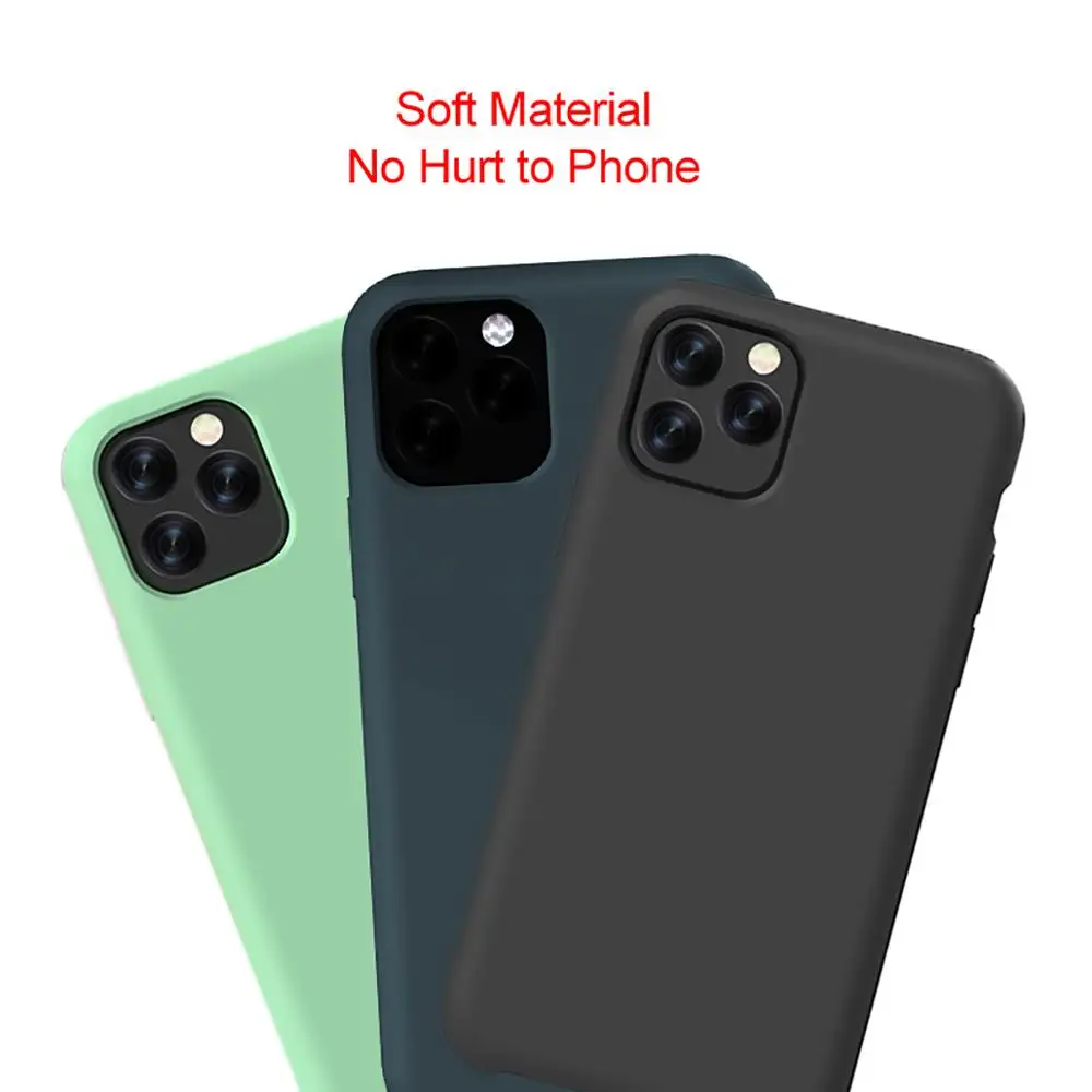Для iPhone 11 Pro Max Защитный чехол силиконовый чехол для iPhone 11 Pro Max мобильный телефон Гибкая чистая задняя крышка Защитный Cas