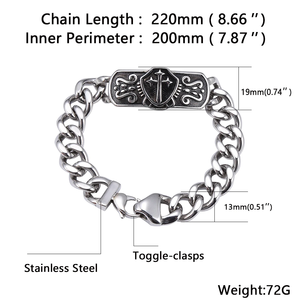 尺寸图(不锈钢手链）