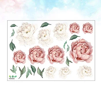 

Peony Pattern Wall Paper Self-Adhesive Wall Painting Creative Wall Sticker Dark Pink (FX64094)