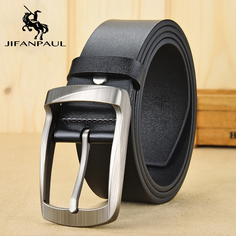 JIFANPAUL men's business retro fashion belt alloy material pin buckle with trend jeans students high quality belt free shipping