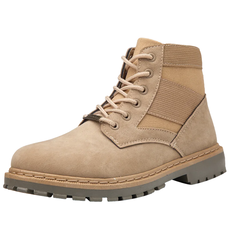 Light Brown BESCONE/мужские Ботинки martin; Зимние ботильоны в стиле ретро; Уличная обувь; повседневные кроссовки; botas hombre ZTF-517 - Цвет: Light Brown