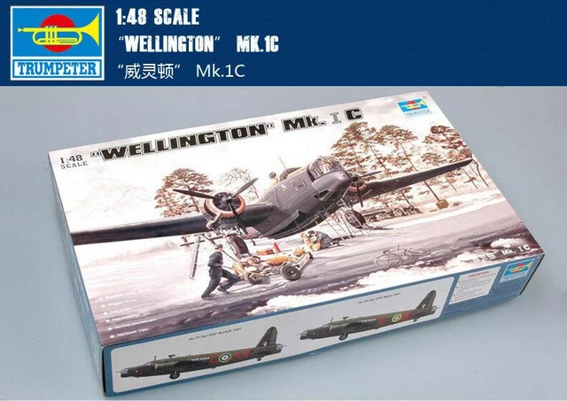 Trumpeter-航空機キット,02808 1:48スケール,wellington mk.1C 