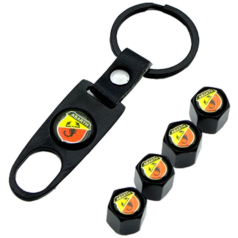 

1 Set Black Auto Keychain Keyring Car Keychian for Fiats Punto Abarth 500 Stilo Ducato Palio Car Logo Badge Key Accessories
