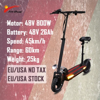 Günstige 48v 800W Elektrisches Skateboard 2 Räder Motor Falten 10 Zoll Roller Elektrische 3 Gears Elektronische Roller Duty Freies Elektrische Fahrrad