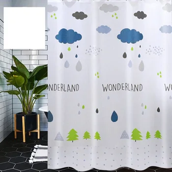 

Toilet Pendant Bathroom Curtain Bar Shower Partition Thickened Bath Curtain Set Waterproof Mould Resistant Curtain Home Decor