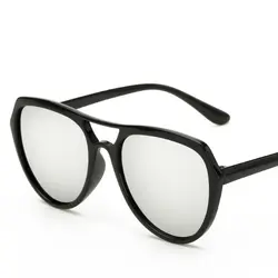 Новая европейская Америка модная цветная пленка с двойным лучом линзы очки Индивидуальные дикие Солнцезащитные очки женские трендовые