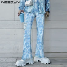 

INCERUN Korean Style New Men's Pantalons Casual Streetwear Sexy Leisure Long Pants Pleated Texture Elastic Waist Trousers S-5XL