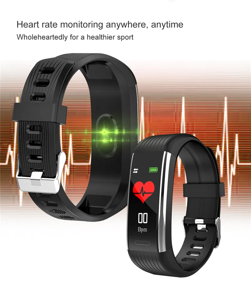R1 Bluetooth SmartBand фитнес-трекер спортивный умный Браслет Удаленная фотография браслет IP67 водонепроницаемый монитор сердечного ритма