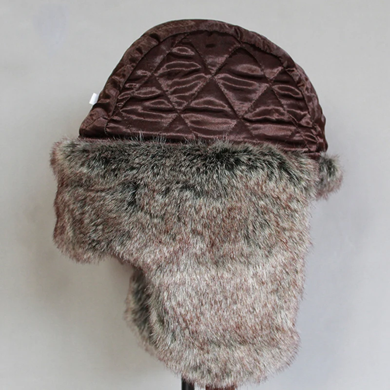 Winter Russian Bomber Hat Women Men  Trapper Snow Caps with Ear Flap Unshanka Hat