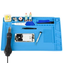 

ESD Heat Insulation Working Mat BGA PCB IC Phone Computer Repair Silicone Pad Magnetic Heat-resistant Welding Rework Workbench