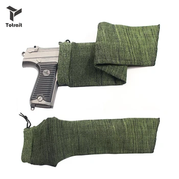 

14" Pistol Knit FirearmSilicone Treated Handgun Protector Cover Bag Moistureproof Storage Sleeve Holster