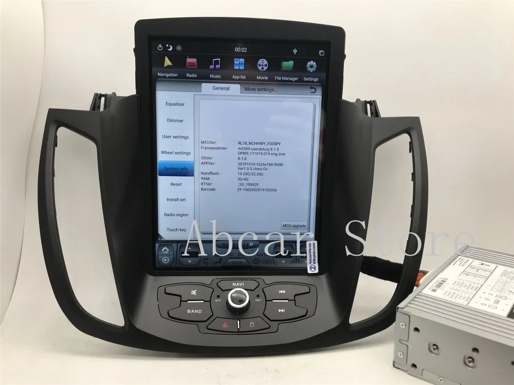 10,4 ''Tesla стиль Android 8,1 автомобильный dvd-плеер gps навигация для FORD Kuga 2013- головное устройство стерео px6 carplay радио ips авто