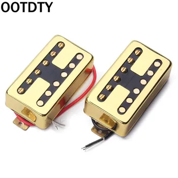 

Portable Fashion Guitar Pickup Humbucker Toaster Shape Neck and Bridge for LP 6 String27RD