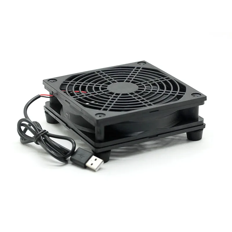 Router fan DIY PC Cooler TV Box Wireless Cooling Silent Quiet DC 5V USB power 120mm 2