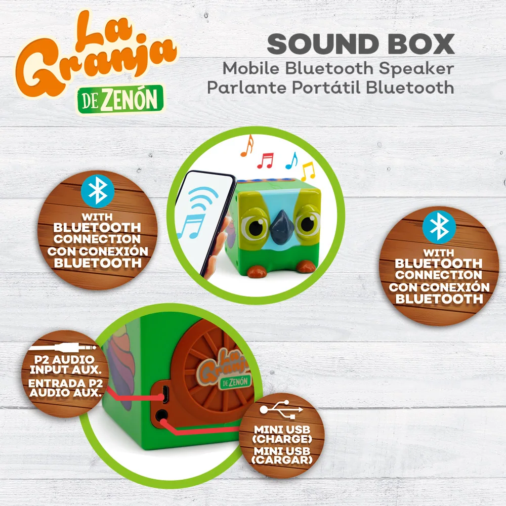 La Granja De Zenon Animal Wireless Bluetooth Speaker Portable Electronic Music Player Sound Box For Kids Gift 3