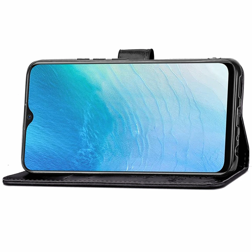 Чехол-портмоне с откидной крышкой для визиток для Vivo Y19 Y15 U3 Y5S S1 PRO, чехол из искусственной кожи с тисненым клевером и магнитной пряжкой, чехол для телефона