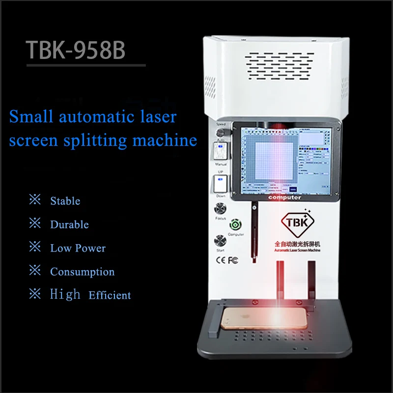 

TBK-958B Mini Back Cover Glass dismantling LCD Frame Repair wifi Laser Separate Engraving mark Machine for iphone 7-11pro