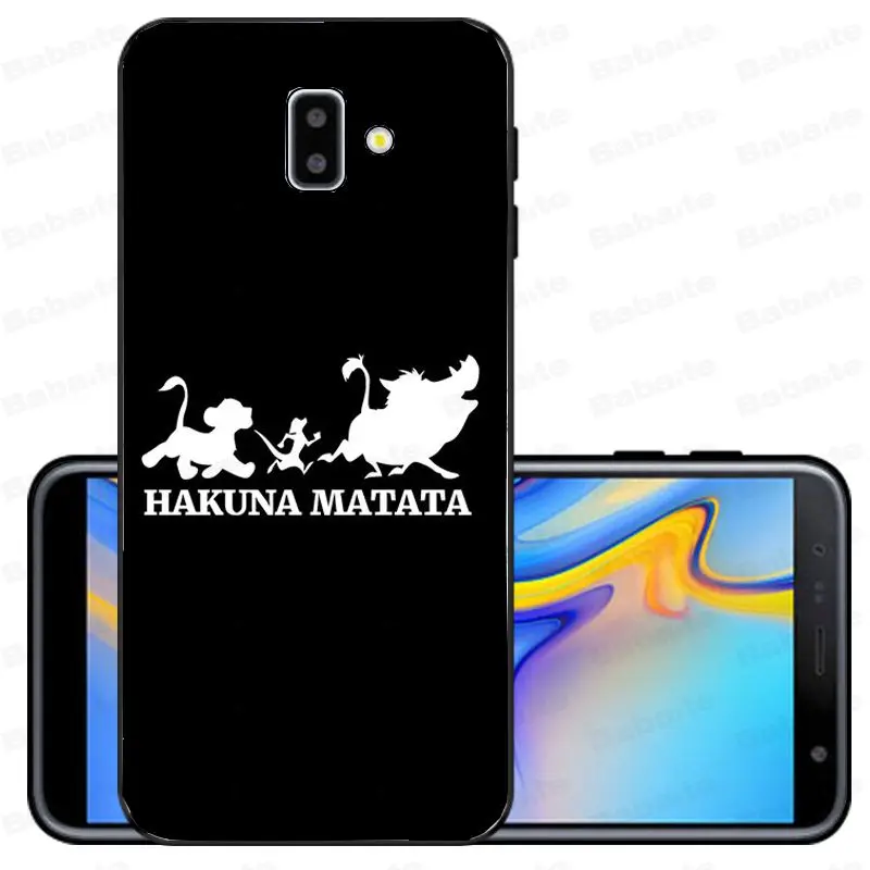Keep clam hakuna matata The Lion King Мягкий силиконовый чехол для телефона samsung Galaxy j6 plus A6 A8 A9 A10 A30 A50