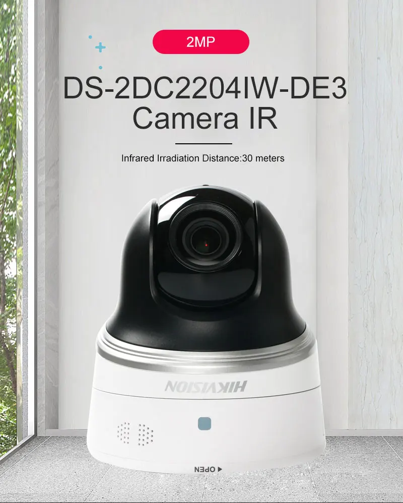 HIKVISION DS-2DC2204IW-DE3/W 2MP/1080P IP камера мини PTZ камера IR 30 м поддержка PoE/ONVIF/Wifi/SD слот для карт приложение мобильное управление