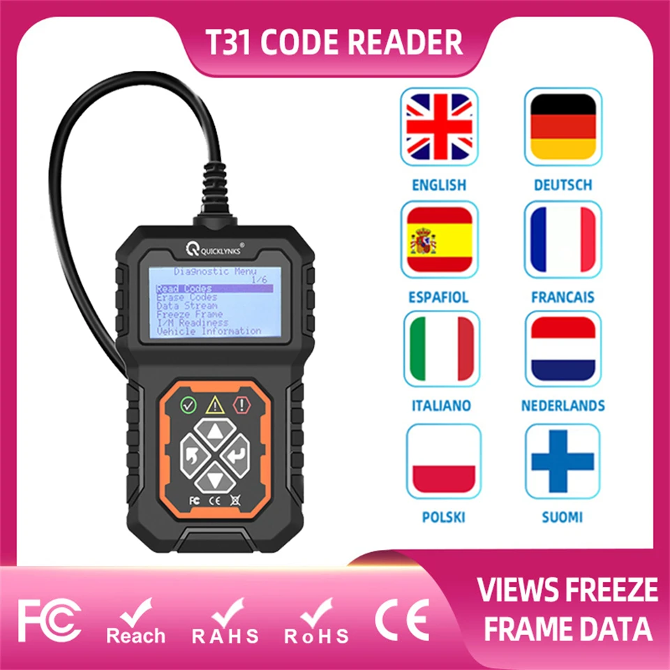 T31 Car Full OBD2/ EOBD Code Reader Scanner Automotive Professional