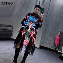 XITAO – robe à franges irrégulières, nouvelle mode, motif imprimé, lettre, grande taille, petite robe fraîche, printemps été, 2020, XJ4434