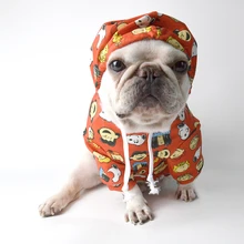 Ubranie dla mopsów buldog francuski odzież jesień zima pies bluza z kapturem bluza płaszcz pudel sznaucer kostium Dropshipping ubranie dla zwierzęcia tanie tanio Bigeyedog CN (pochodzenie) Poliester Jesień zima Moda