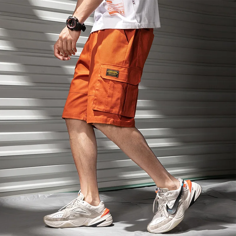 Мужские шорты, летние спортивные и свободные мужские прямые комбинезоны, Молодежные шорты, мужская одежда