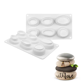 

Silicone Stone Shape Cake Mold DIY Soap Moulds Plaster Dessert Mousse Baking Form Cupcake Molds Cake Decorating Tool